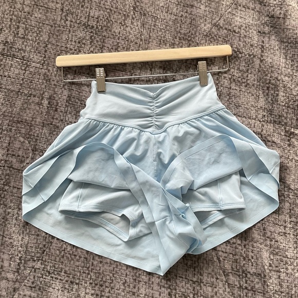 Aerie OFFLINE Real Me Crossover Flowy Short in Blue Breeze - Picture 2 of 9